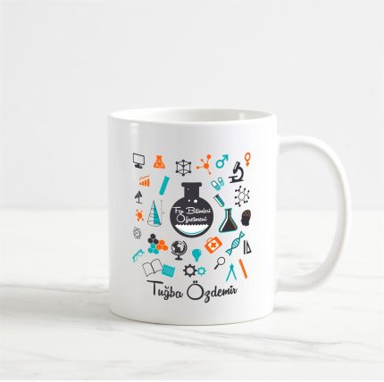 Fen Bilimleri Öğretmeni Kupa Bardak (6. Tasarım)