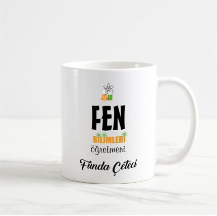 Fen Bilimleri Öğretmeni Kupa Bardak (1. Tasarım)