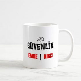 Güvenlik Görevlisine Özel İsimli Kupa Bardak - 1. Tasarım