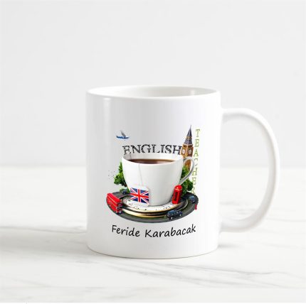 İngilizce Öğretmeni Kupa Bardak (3. Tasarım)