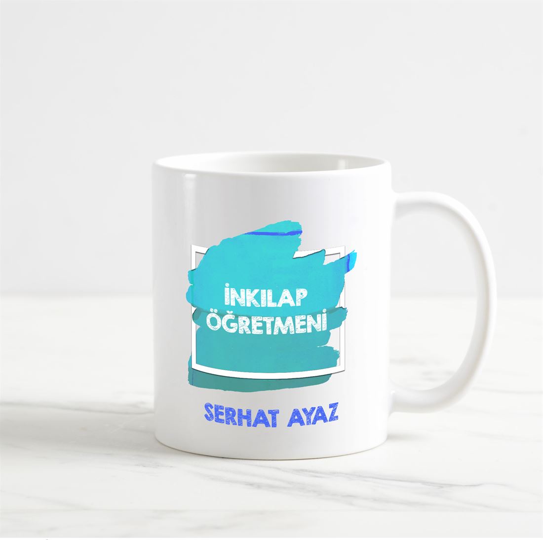 1.-Beyaz-Kupa-Bardak İnkılap Öğretmeni Kupa Bardak (1. Tasarım)