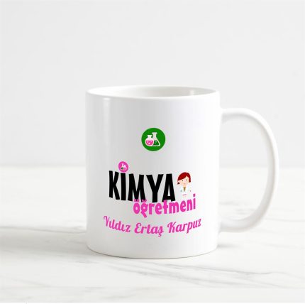 Kimya Öğretmeni Kupa Bardak (4. Tasarım)