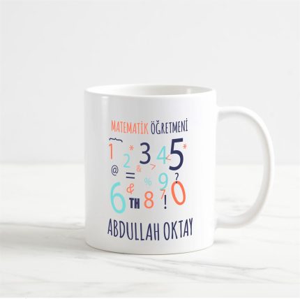 Matematik Öğretmeni Kupa Bardak (1. Tasarım)