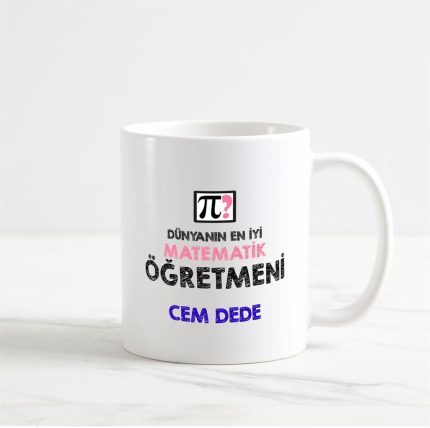Matematik Öğretmeni Kupa Bardak (2. Tasarım)