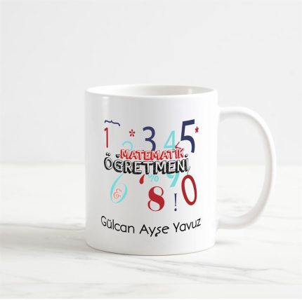 Matematik Öğretmeni Kupa Bardak (5. Tasarım)