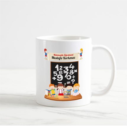 Matematik Öğretmeni Kupa Bardak (7. Tasarım)