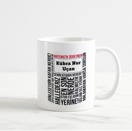 Matematik Öğretmeni Kupa Bardak (8. Tasarım)