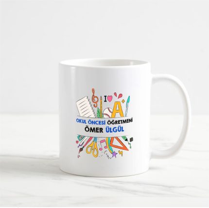 Okul Öncesi Öğretmeni Kupa Bardak (7. Tasarım)