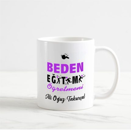 Beden Eğitimi Öğretmeni Kupa Bardak (4. Tasarım)