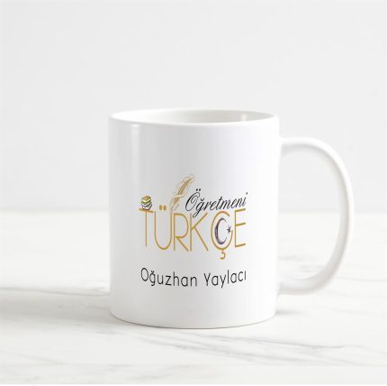 Türkçe Öğretmeni Kupa Bardak (1. Tasarım) - Kişiye Özel Baskılı