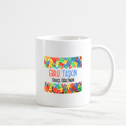 Türkçe Öğretmeni Kupa Bardak (2. Tasarım) - Kişiye Özel Baskılı