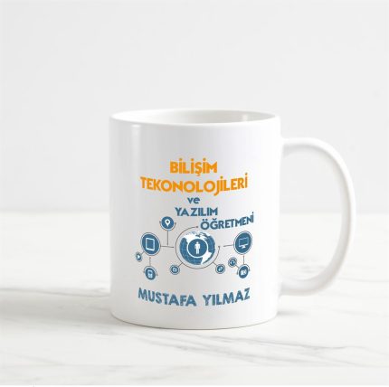 Bilişim Teknolojileri Öğretmeni Kupa Bardak (3. Tasarım)