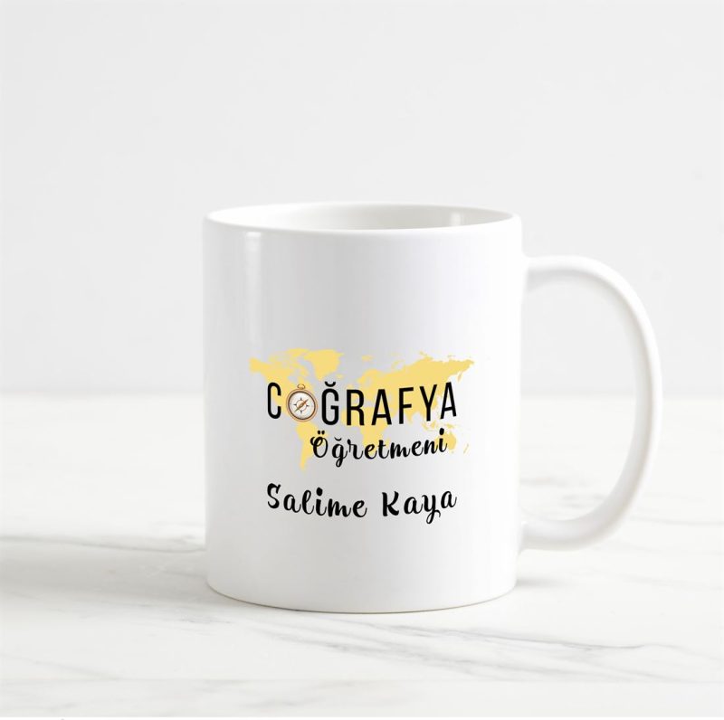Coğrafya Öğretmeni Kupa Bardak (4. Tasarım) - Görsel 1