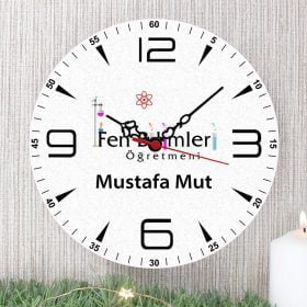 Fen Bilimleri Öğretmeni Duvar Saati - Kişiye Özel Tasarım