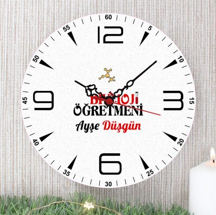 Biyoloji Öğretmeni Duvar Saati (1. Tasarım)