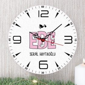 Ebe Duvar Saati - Kişiye Özel Ahşap Tasarım