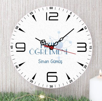 Fizik Öğretmeni Duvar Saati (3. Tasarım)