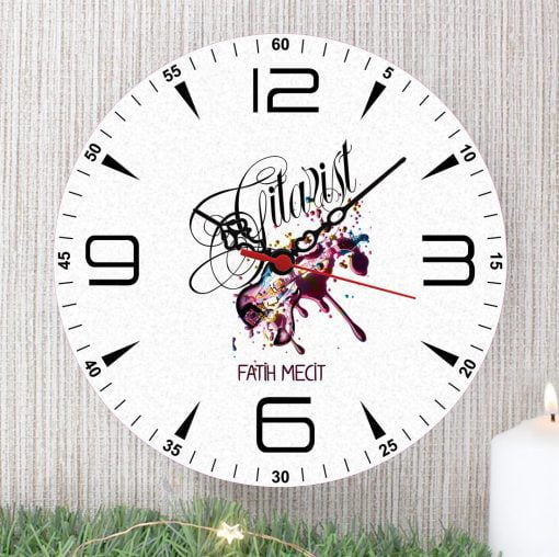 Gitarist Duvar Saati (2. Tasarım)