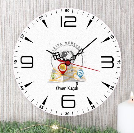 Harita Mühendisi Duvar Saati (3. Tasarım)