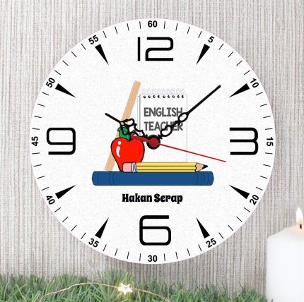 İngilizce Öğretmeni Duvar Saati (1. Tasarım)
