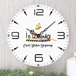 İş Güvenliği Uzmanı Duvar Saati (2. Tasarım)