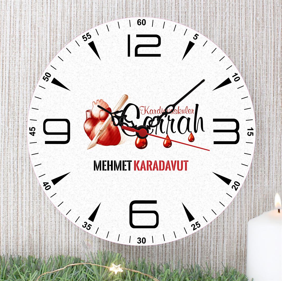 12.-Duvar-Saati Kardiovaskuler Cerrah Duvar Saati (2. Tasarım)