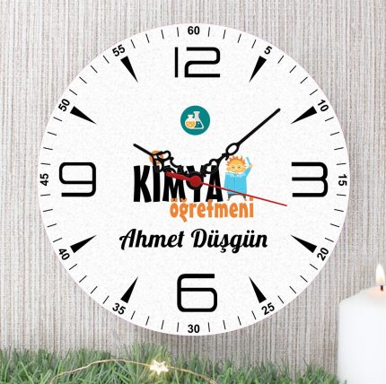 Kimya Öğretmeni Duvar Saati (1. Tasarım)