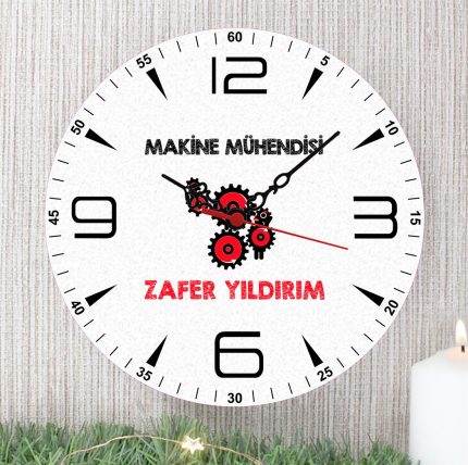 Makine Mühendisi Duvar Saati (2. Tasarım)