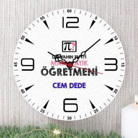 Matematik Öğretmeni Duvar Saati (2. Tasarım)