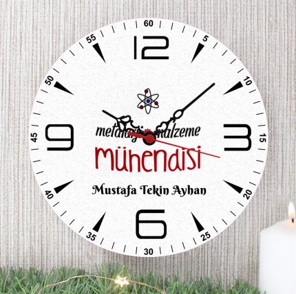 Metalurji Malzeme Mühendisi Duvar Saati (1. Tasarım)