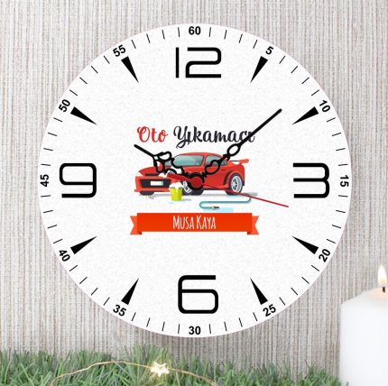 Oto Yıkamacı Duvar Saati (1. Tasarım)