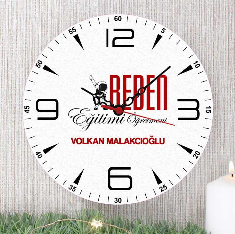Beden Eğitimi Öğretmeni Duvar Saati (1. Tasarım) - Görsel 1