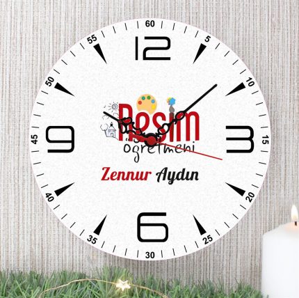 Resim Öğretmeni Duvar Saati (2. Tasarım)