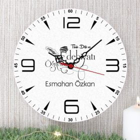 Türk Dili ve Edebiyatı Öğretmeni Duvar Saati (1. Tasarım)