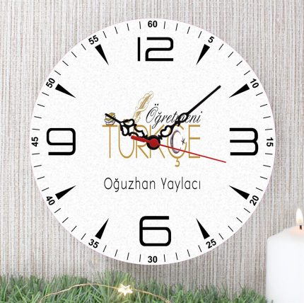 Türkçe Öğretmeni Duvar Saati (1. Tasarım)