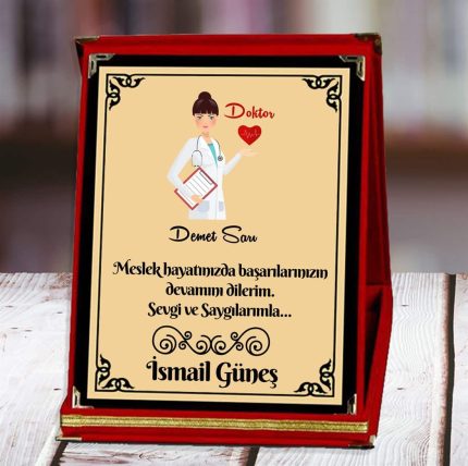 Doktor Baskılı Plaket (7. Tasarım) | Kişiye Özel
