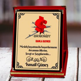 Ekonomiste Özel Kişiye Özel Baskılı Plaket | Mesleki Hediye