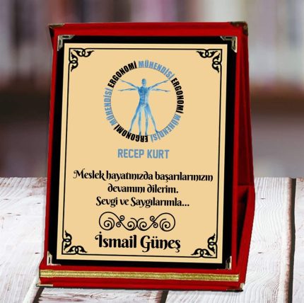 Ergonomi Mühendisi Baskılı Plaket (1. Tasarım) | Kişiye Özel