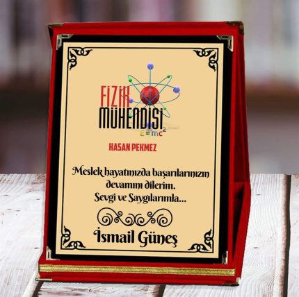 Fizik Mühendisi Baskılı Plaket (1. Tasarım) | Kişiye Özel