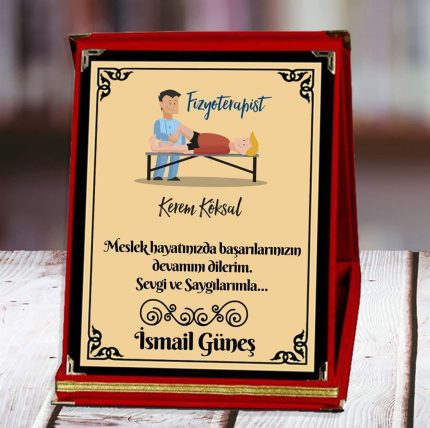 Fizyoterapist Baskılı Plaket (2. Tasarım) | Kişiye Özel