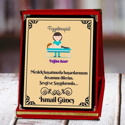 Fizyoterapist Baskılı Plaket (5. Tasarım) | Kişiye Özel