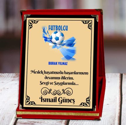 Futbolcu Baskılı Plaket (2. Tasarım) | Kişiye Özel