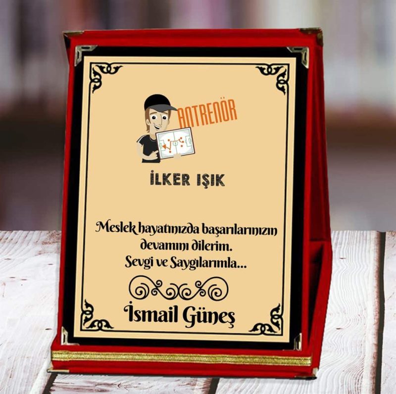 Antrenör Baskılı Plaket (1. Tasarım) | Kişiye Özel - Görsel 1