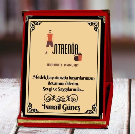 Antrenör Baskılı Plaket (2. Tasarım) | Kişiye Özel