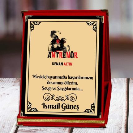 Antrenör Baskılı Plaket (4. Tasarım) | Kişiye Özel