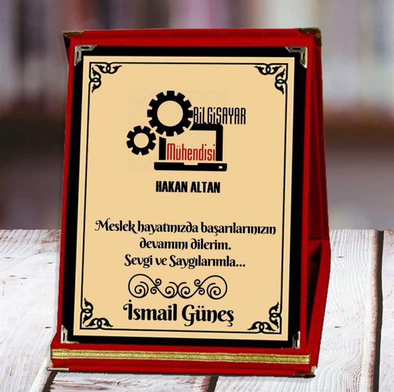 Bilgisayar Mühendisi Baskılı Plaket (1. Tasarım) | Kişiye Özel - Görsel 1