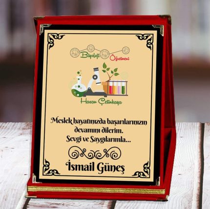 Biyoloji Öğretmeni Baskılı Plaket (2. Tasarım) | Kişiye Özel