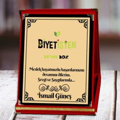 Diyetisyen Baskılı Plaket (1. Tasarım) | Kişiye Özel
