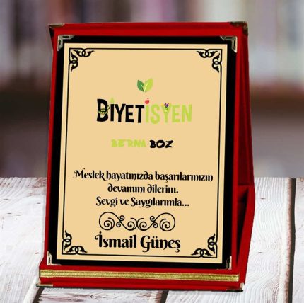 Diyetisyen Baskılı Plaket (1. Tasarım) | Kişiye Özel