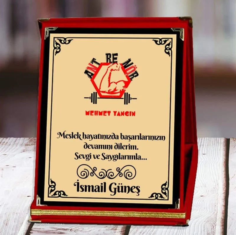 Antrenör Baskılı Plaket (6. Tasarım) | Kişiye Özel - Görsel 1